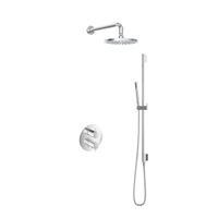 Hotbath Get together IBS2RA Regendoucheset inbouw - 35cm wandarm - 20cm ronde hoofddouche - staafhanddouche glijstang - chroom IBS2RACR7 - thumbnail