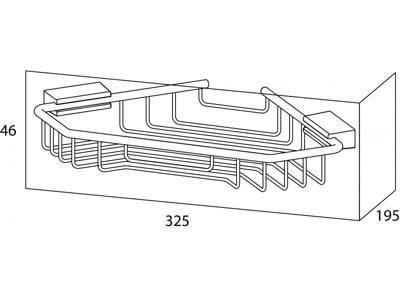 Tiger Cliqit Douchemand Hoek groot RVS geborsteld / Donkergrijs 32.5x4.6x19.5cm 285731046