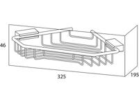 Tiger Cliqit Douchemand Hoek groot RVS geborsteld / Donkergrijs 32.5x4.6x19.5cm 285731046