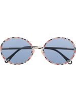 Chloé Eyewear lunettes de soleil Vitto à monture ronde - Bleu