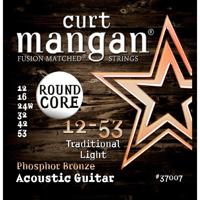 Curt Mangan Phosphor Bronze 12-53 Medium Round Core snarenset voor staalsnarige akoestische gitaar