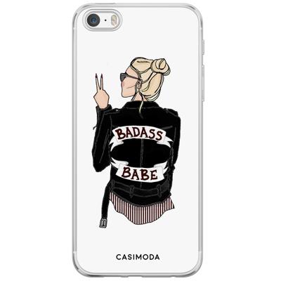 iPhone 5/5S/SE siliconen hoesje - Badass babe