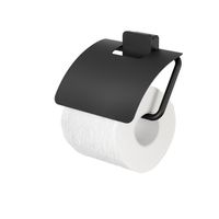 Toiletrolhouder Geesa Topaz Met Klep Mat Zwart Geesa