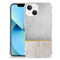 iPhone 13 mini Stevig Telefoonhoesje Wood Concrete - thumbnail