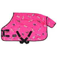 Deken Epplejeck Horses 100gr, 175 cm in roze