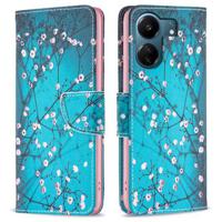 Xiaomi Poco C65/Redmi 13C Wonder Series Wallet Case - Witte Bloemen