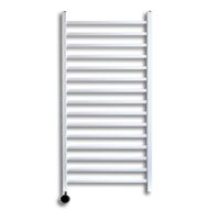 Elektrische Radiator Sanicare Qubic 126.4x60 cm Wit Met Zwarte Thermostaat 773 Watt - thumbnail