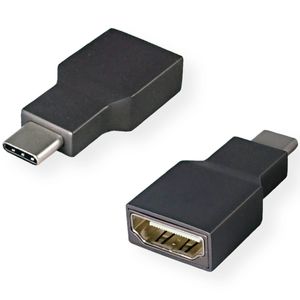 Roline 12.03.3224 Adapter [1x USB-C stekker - 1x HDMI-bus] Grijs