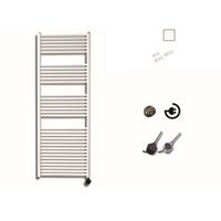 Elektrische Design Radiator Sanicare Plug En Play 172 x 60 cm Wit Thermostaat Chroom 1127 Watt Sanicare - thumbnail