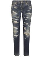 Dolce & Gabbana jean skinny à effet usé - Bleu - thumbnail