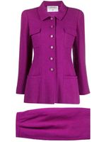 CHANEL Pre-Owned tailleur-jupe en tweed (1995) - Violet