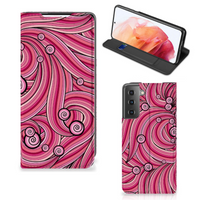 Samsung Galaxy S21 Bookcase Swirl Pink