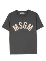 MSGM Kids t-shirt en coton à logo imprimé - Gris - thumbnail