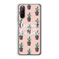 Cactus quote: Sony Xperia 10 III Transparant Hoesje - thumbnail