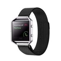 By Qubix - Milanese Compatible met Fitbit Blaze horloge band alleen voor Compatible met Fitbit Blaze - Zwart - Compatible fitbit bandje