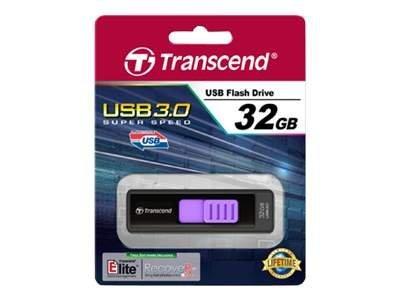 Transcend JetFlash 760 USB flash drive 32 GB USB Type-A 3.2 Gen 1 (3.1 Gen 1) Zwart, Paars Transcend JetFlash 760 USB flash drive 32 GB USB Type-A 3.2 Gen 1 (3.1 Gen 1) Zwart, Paars