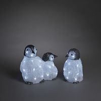 Konstsmide 6270-203 Acryl figuur Energielabel: F (A - G) Pinguin Set van 3 stuks Koudwit LED Wit - thumbnail