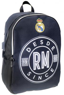 Real Madrid CF rugzak junior 32 x 15 x 45 cm polyester zwart/blauw Real Madrid CF rugzak junior 32 x 15 x 45 cm polyester zwart/blauw