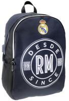 Real Madrid CF rugzak junior 32 x 15 x 45 cm polyester zwart/blauw