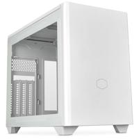 Cooler Master MasterBox NR200P V2 Witte Mini ITX computerbehuizing - glazen zijpaneel, verticale GPU-lay-out, PCIe 4.0 x16 riser-kabel, gereedschapsvrije 360 graden toegang, 120 mm PWM-ventilator, USB
