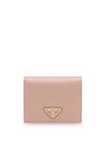 Prada petit portefeuille en cuir Saffiano - Rose