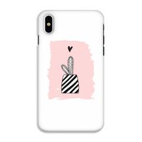 Zwart-wit cactus: iPhone X Tough Case - thumbnail