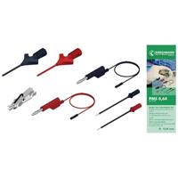 KIT adereindhulzen [platte stekker 4 mm - bus 0 64 mm] 1,00 m zwart rood SKS Hirschmann PMS 0 64