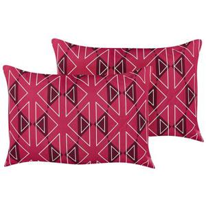 Beliani-MEZZANO-Tuinkussen set van 2-Roze-40 x 60 cm-Polyester