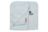 Pericles badcape met washandje Oceaan 70 cm lichtblauw