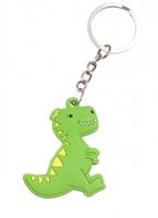 LG Imports sleutelhanger dino jongens 4 cm rubber groen