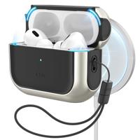ESR voor Airpods Pro 2 hoesje, Airpods Pro hoes ontworpen voor MagSafe, Orbit Hybrid Cover met HaloLock compatibel met AirPods Pro (2023/2022/2019,2e/1e generatie), hybride valbescherming, zilver