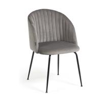 Kave Home Lumina eetkamerstoel lichtgrijs