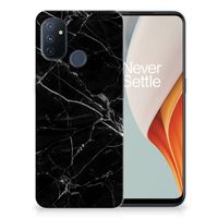 OnePlus Nord N100 TPU Siliconen Hoesje Marmer Zwart - Origineel Cadeau Vader