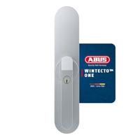 ABUS Wintecto One Raamgreep, slimme raamgreep voor ramen, balkon- en terrasdeuren, met alarmfunctie, eenvoudige montage zonder boren, zilver, verschillend sluitend