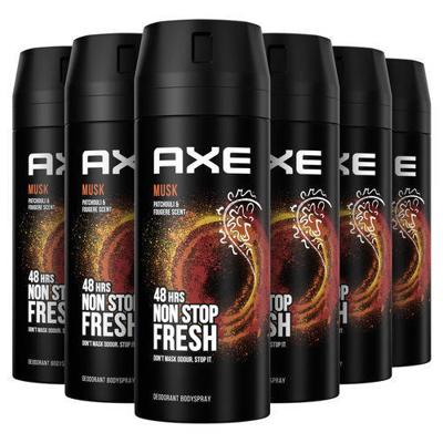 Axe Musk bodyspray deodorant - 6 x 150 ml - voordeelverpakking Axe Musk bodyspray deodorant - 6 x 150 ml - voordeelverpakking