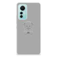 Xiaomi 12 Lite Telefoonhoesje met Naam Grijs Baby Olifant - thumbnail