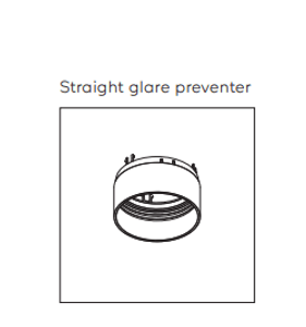 Kreon - Straight glare preventor, zwart, H30