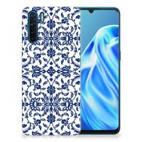 OPPO A91 TPU Case Flower Blue - thumbnail