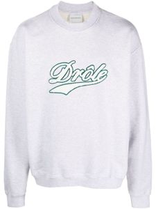 Drôle De Monsieur sweat en coton à logo brodé - Gris