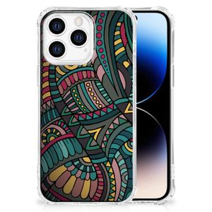 iPhone 14 Pro Doorzichtige Silicone Hoesje Aztec