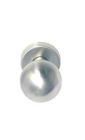 Ronde knop 50mm vast op rozet 54mm, rvs - thumbnail