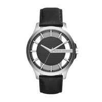 Horlogeband Armani Exchange AX2186 Leder Zwart 22mm - thumbnail