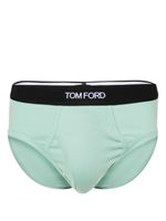 TOM FORD slip en coton à taille à logo - Vert