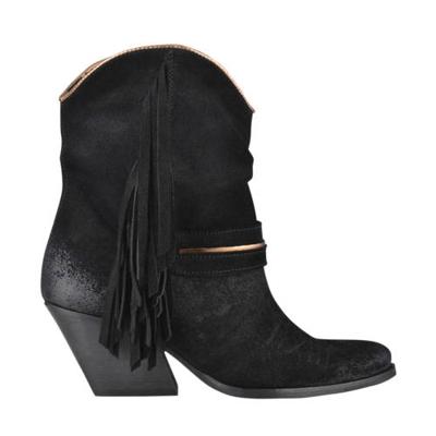 PS Poelman Fringe suède cowboylaarzen met franjes zwart PS Poelman Fringe suède cowboylaarzen met franjes zwart