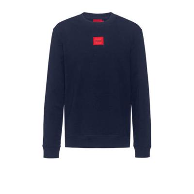HUGO sweater met logo donkerblauw