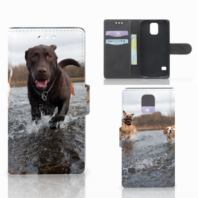 Samsung Galaxy S5 | S5 Neo Telefoonhoesje met Pasjes Honden Labrador