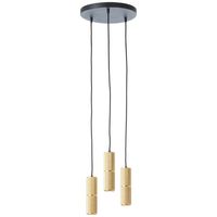 Brilliant 3-lichts hanglamp Marty Ø 30cm goud G80051/86