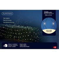 Lumineo kerstverlichting - lichtnet - 200 LED- warm wit - 100 x 260 cm   -