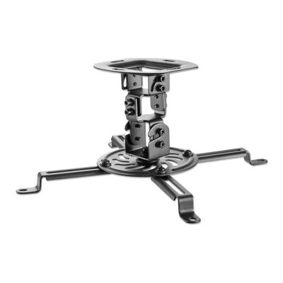 Manhattan 461184 Beamer-plafondbeugel Kantelbaar en zwenkbaar Afstand vloer-plafond (max.): 15 cm Zwart