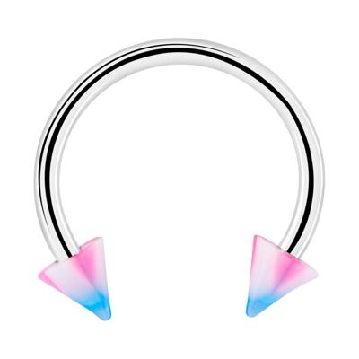 Circular barbell met cones Chirurgisch staal 316L / Acryl Circular Barbells